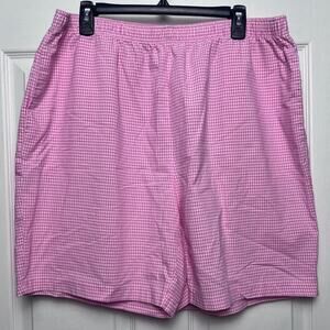 Quaker Factory Pink Gingham Pull On Shorts with Pockets Women's Size 1X